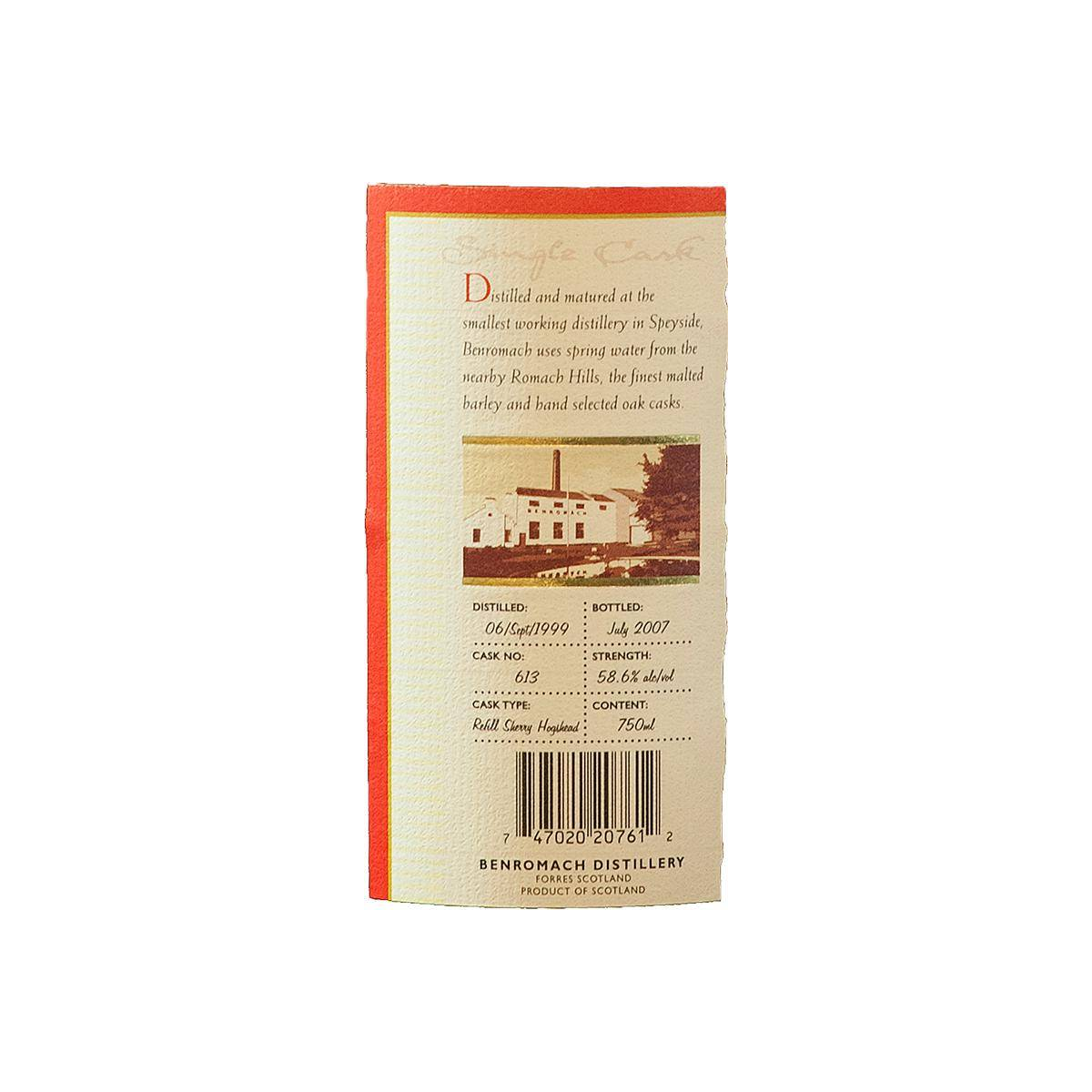 Benromach Single Cask 1999 7 Years Single Malt Whisky 2