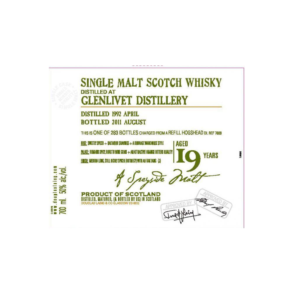The Glenlivet Old Malt Cask 1992 19 Years Single Malt Whisky