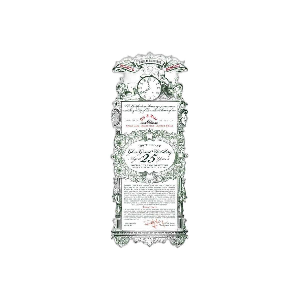 Glen Grant 1985 25 Years Single Malt Whisky 3