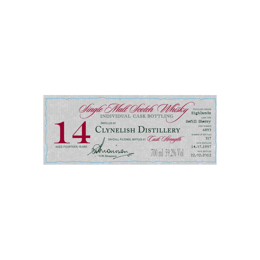 Clynelish Individual Cask Bottling 1997 14 Years Single Malt Whisky 2