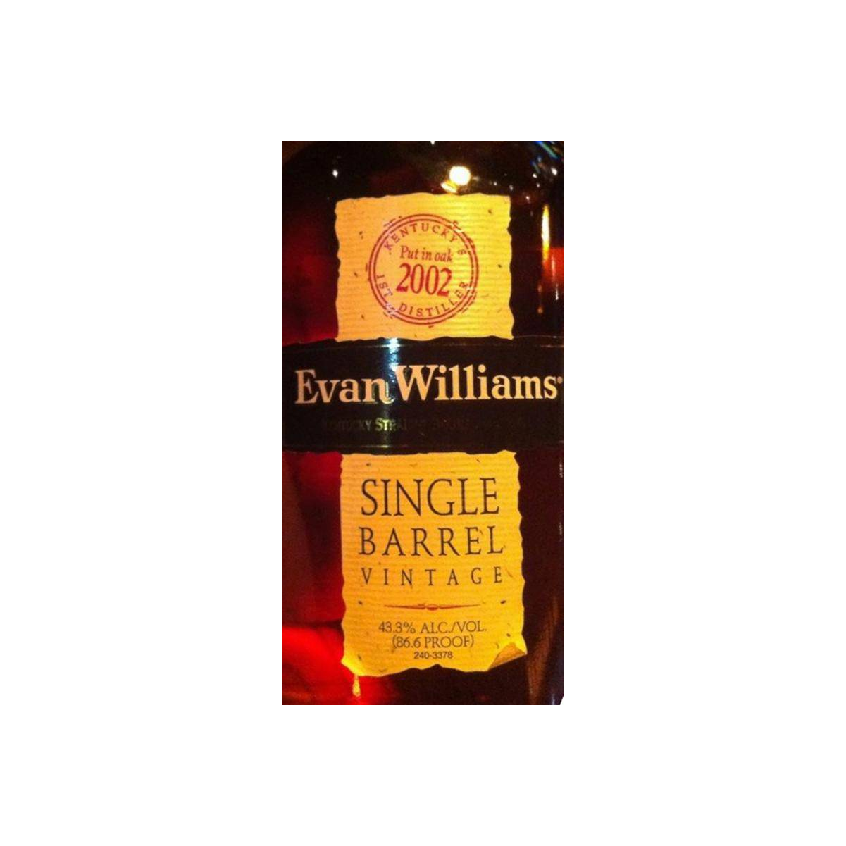 Evan Williams Single Cask 2002 9 Years Bourbon Whisky 2