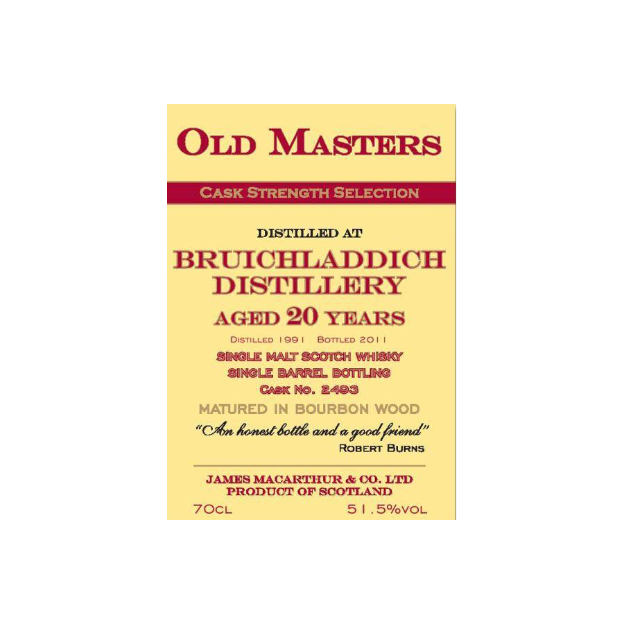Bruichladdich 1991 20 Years Single Malt Whisky