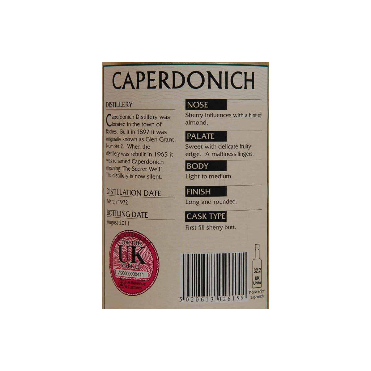 Caperdonich Connoisseurs Choice 1972 39 Years Single Malt Whisky 3