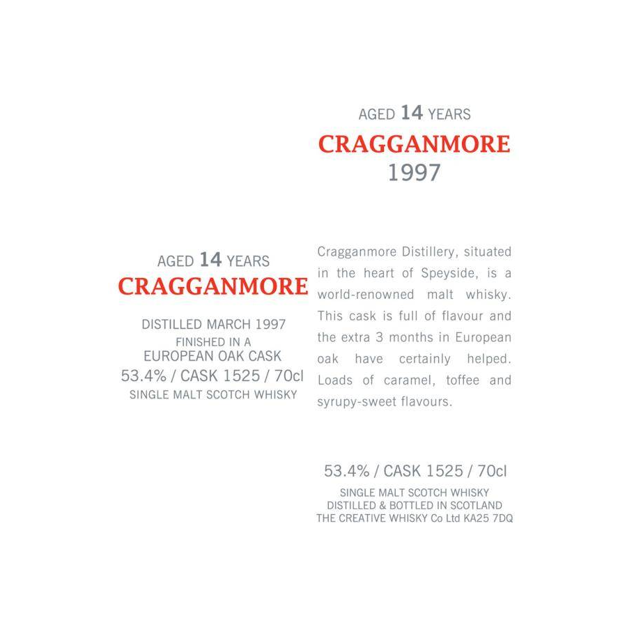 Cragganmore 1997 14 Years Single Malt Whisky