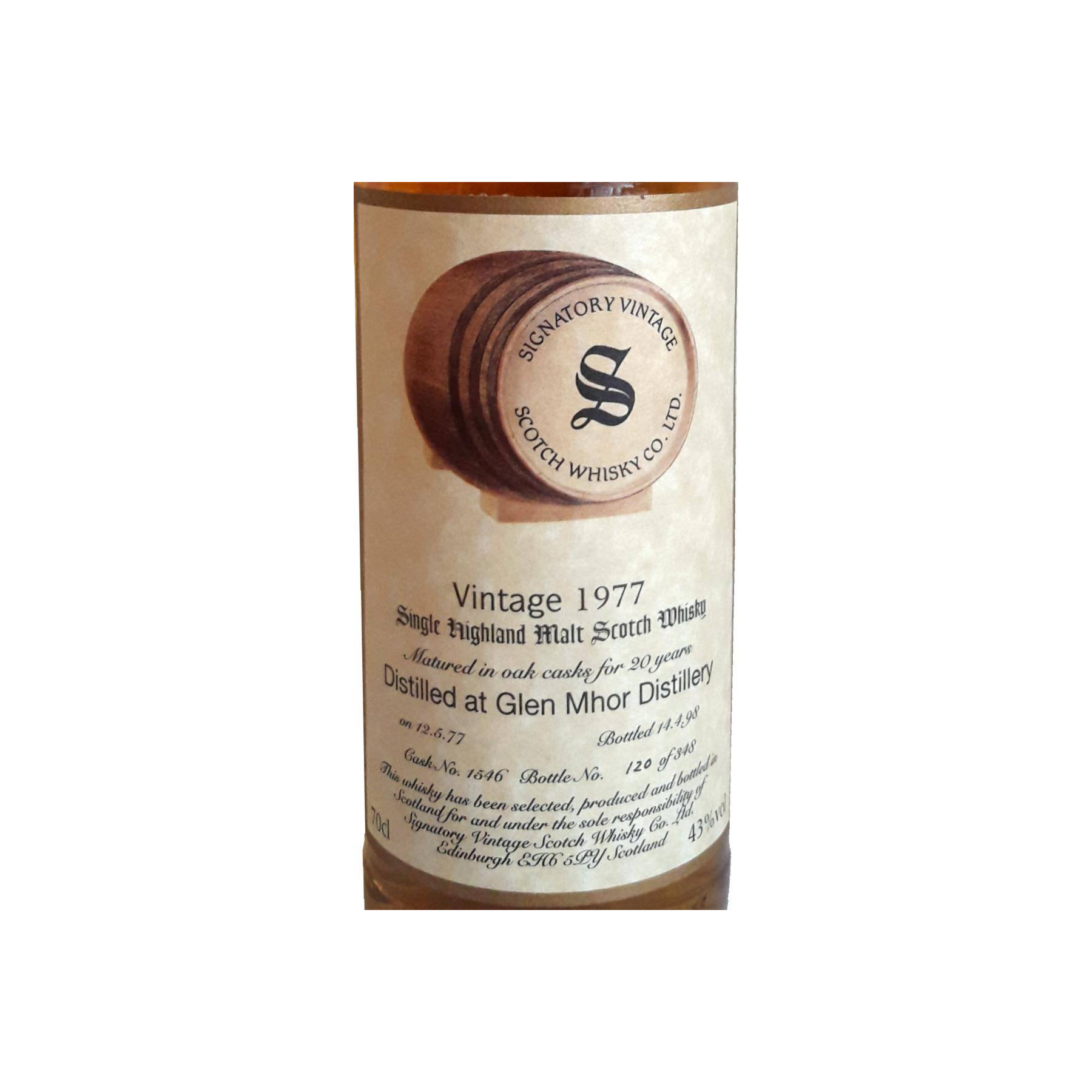Glen Mhor Vintage Collection 1977 20 Years Single Malt Whisky 2