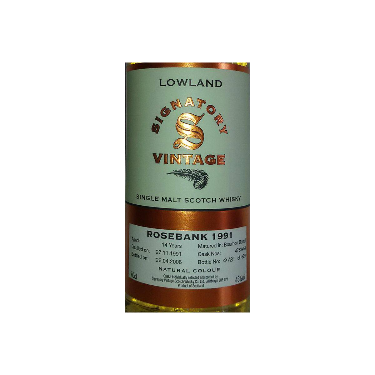 Rosebank Vintage Collection 1991 14 Years Single Malt Whisky
