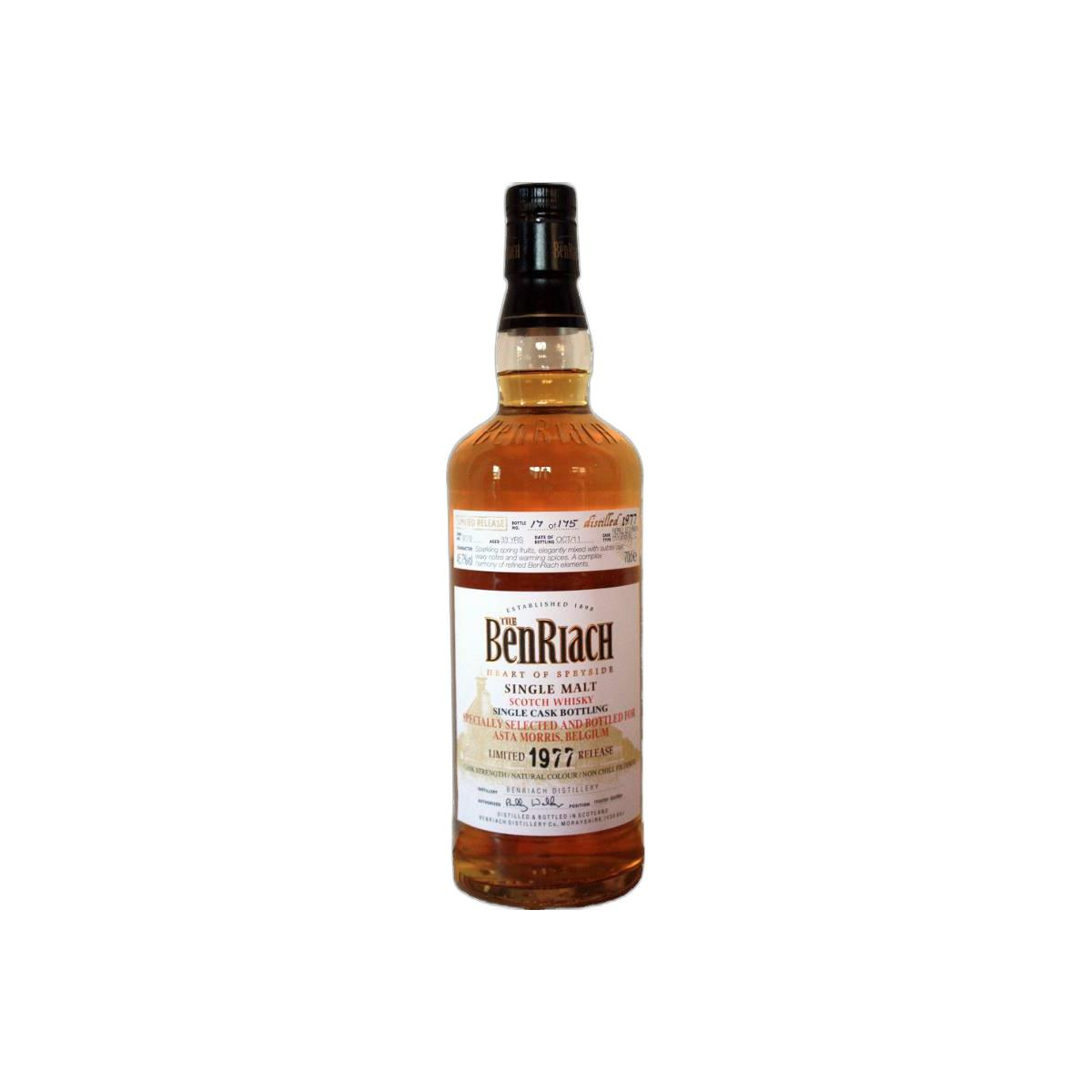 BenRiach Individual Cask Bottling 1977 33 Years Single Malt Whisky