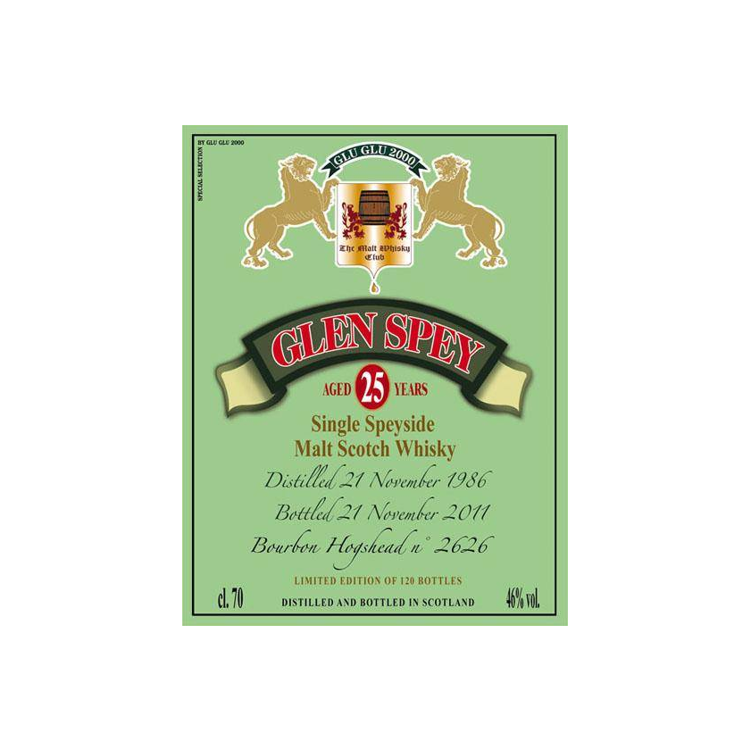 Glen Spey 1986 25 Years Single Malt Whisky 2