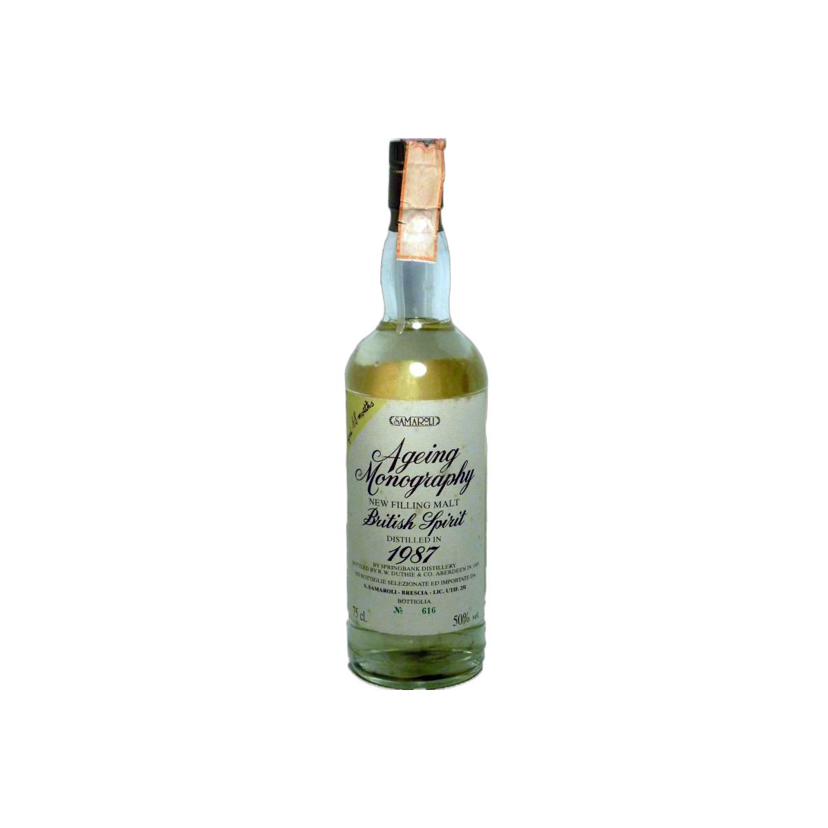 Springbank 1987 1 Years Spirit Whisky