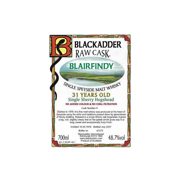 Blackadder Raw Cask 1976 31 Years Single Malt Whisky