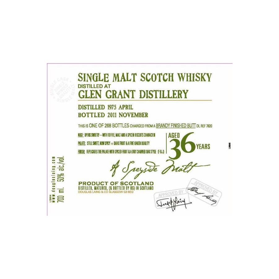 Glen Grant Old Malt Cask 1975 36 Years Single Malt Whisky 2