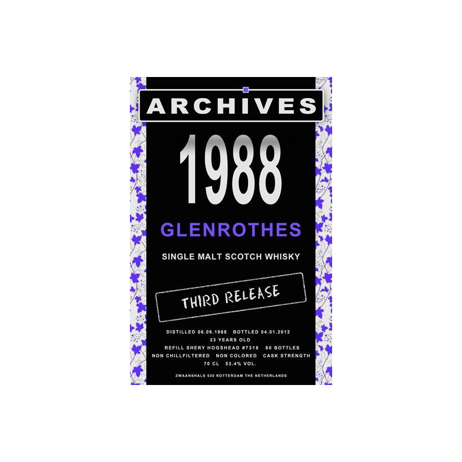 The Glenrothes 1988 23 Years Single Malt Whisky 2