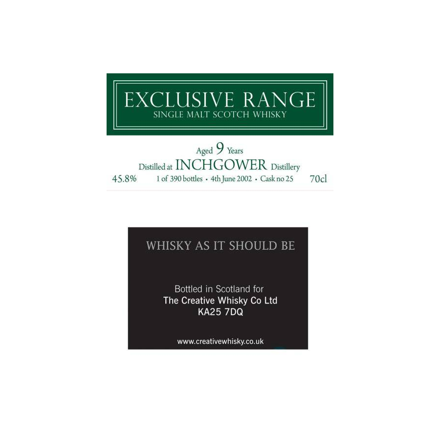 Inchgower 2002 9 Years Single Malt Whisky 2