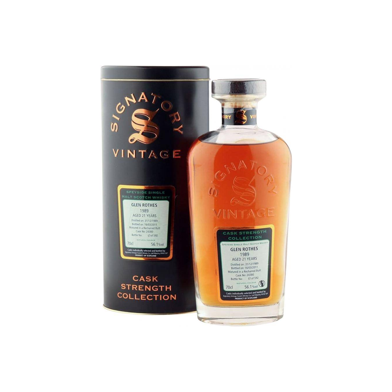 The Glenrothes Cask Strength Collection 1989 21 Years Single Malt Whisky