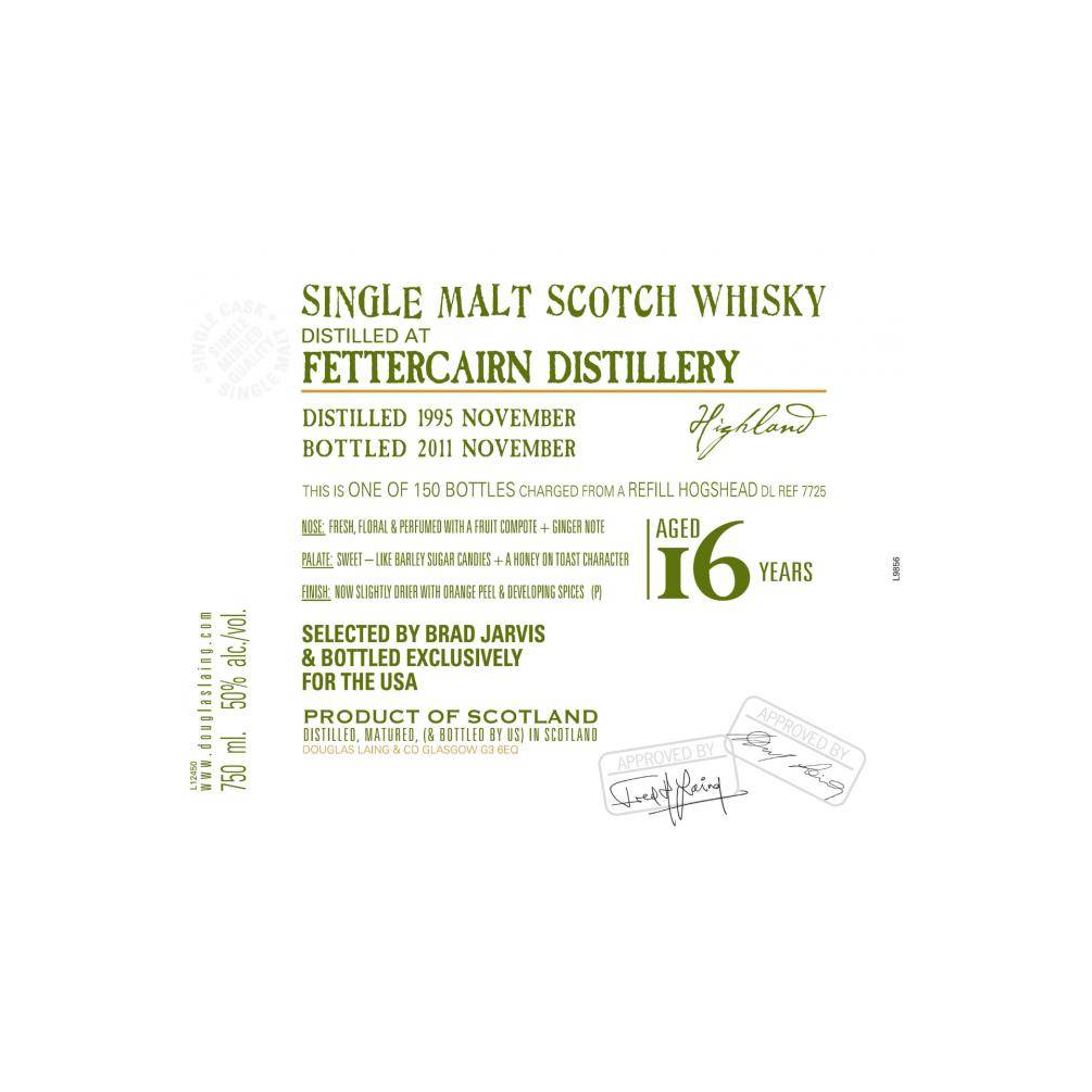 Fettercairn Old Malt Cask 1995 16 Years Single Malt Whisky