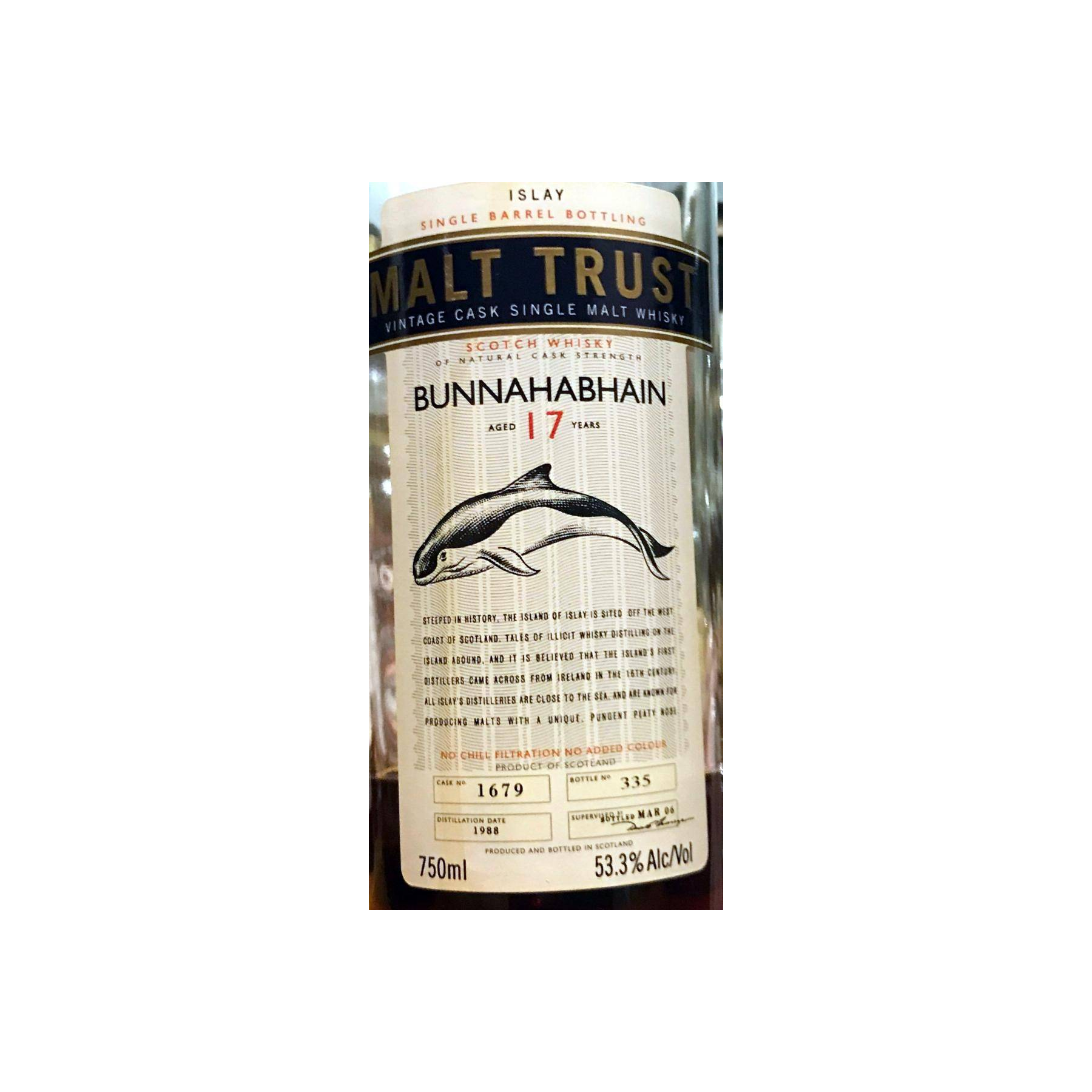 Bunnahabhain 1988 17 Years Single Malt Whisky