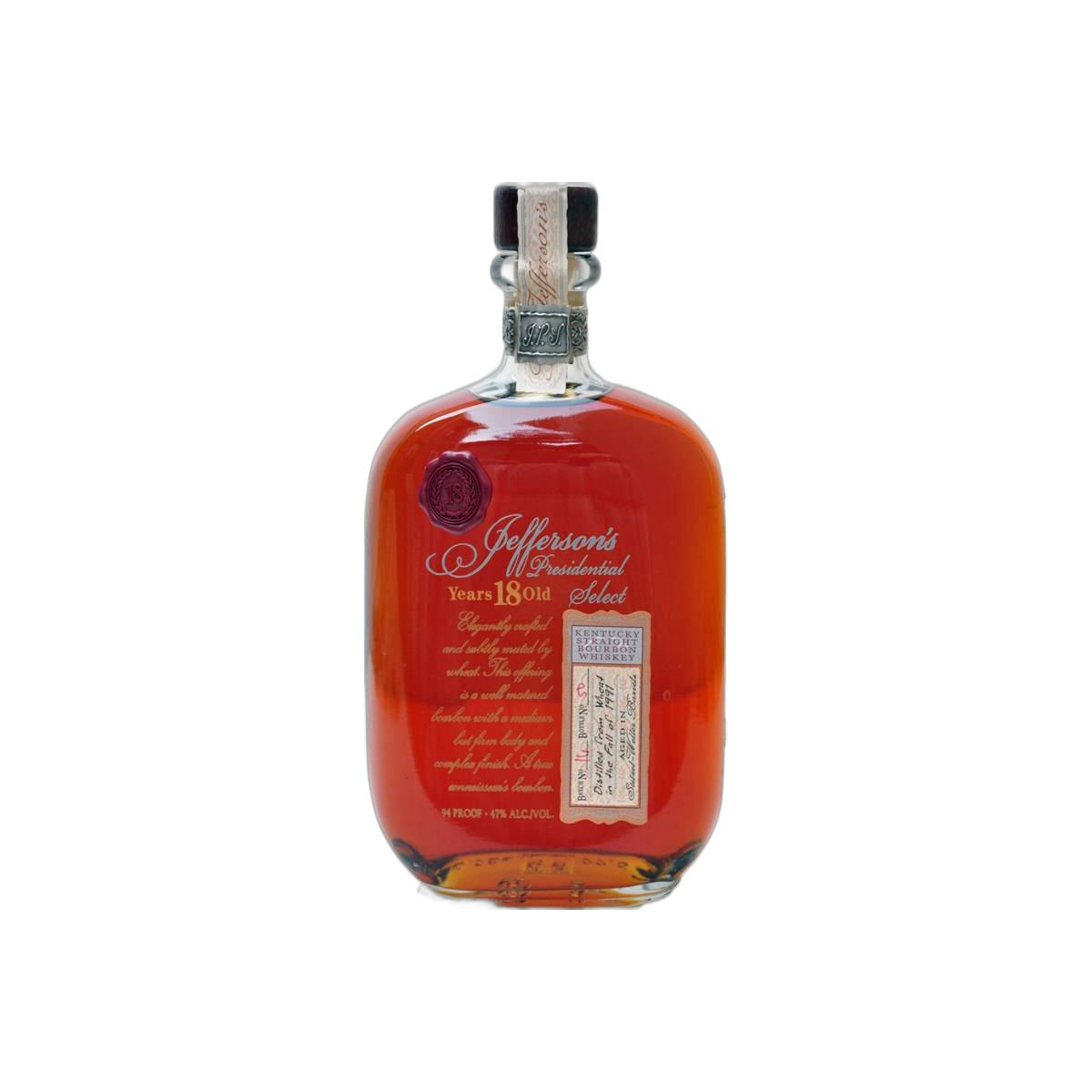 Jefferson's 1991 18 Years Bourbon Whisky