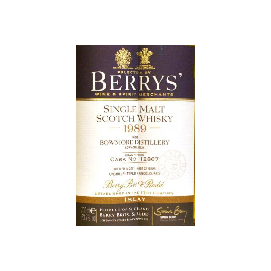 Bowmore 1989 22 Years Single Malt Whisky 2