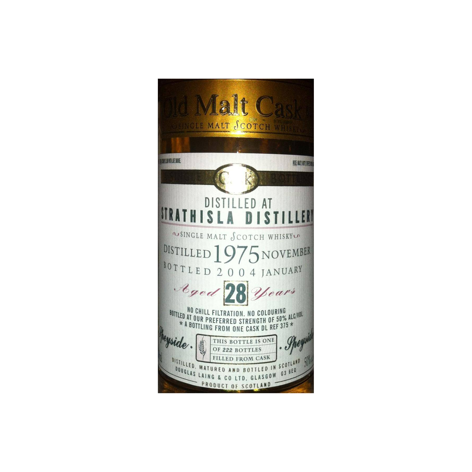 Strathisla Old Malt Cask 1975 28 Years Single Malt Whisky