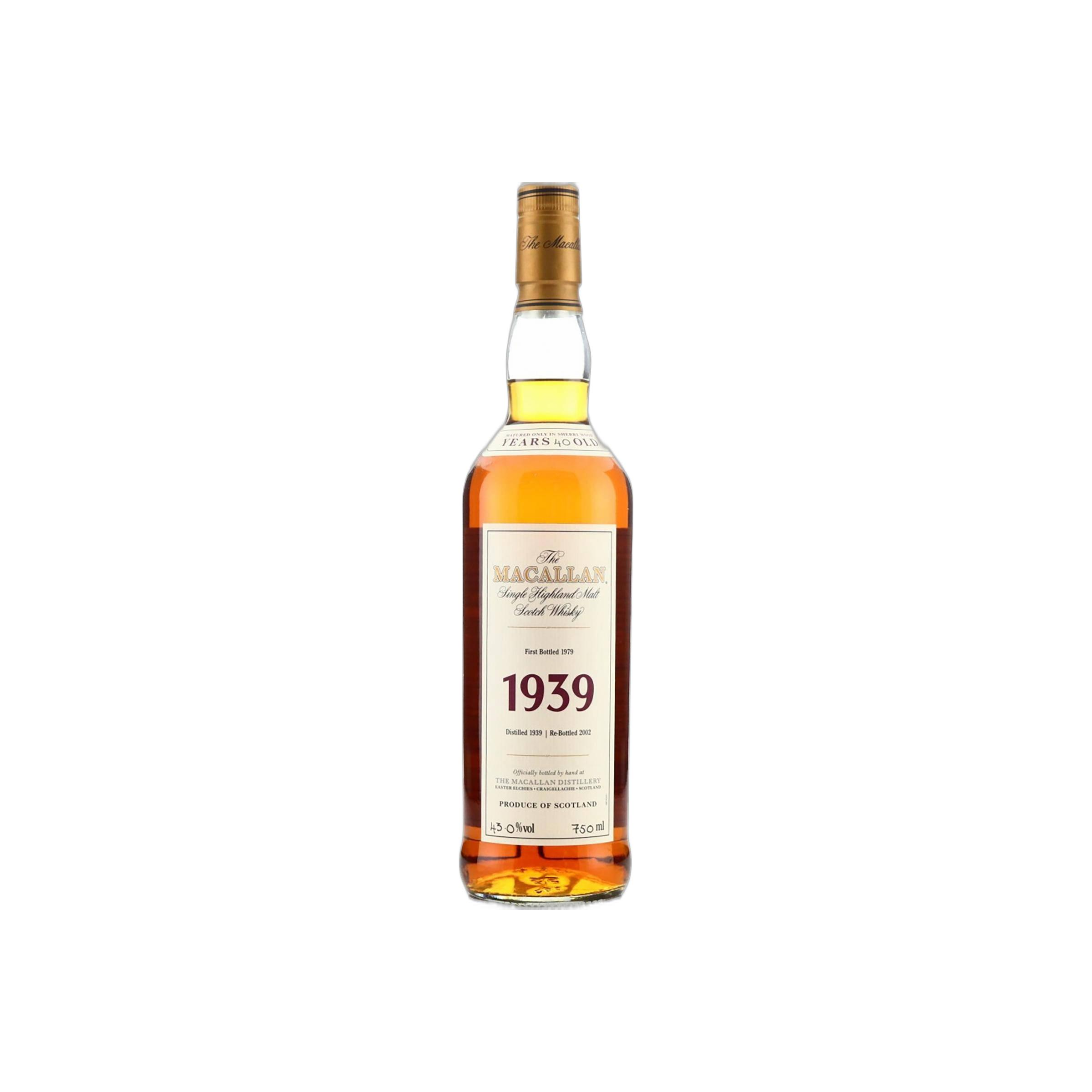 The Macallan 1939 40 Years Single Malt Whisky