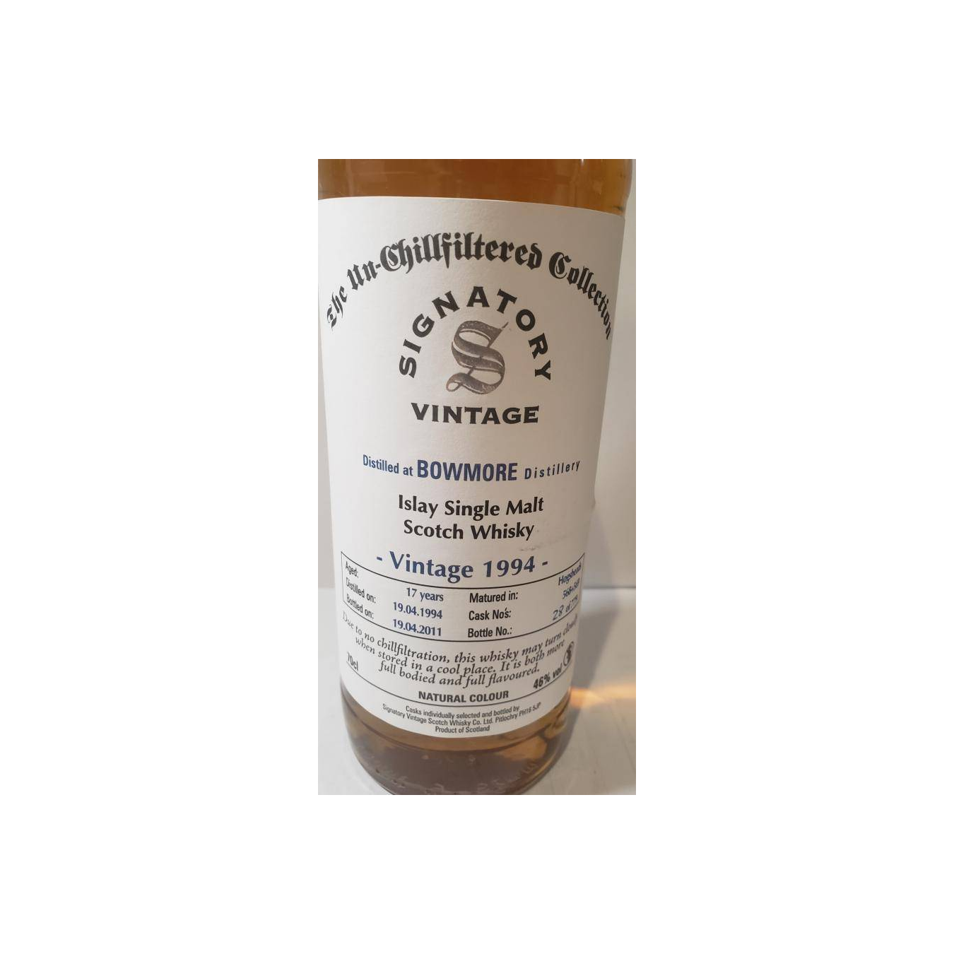 Bowmore The Un-Chillfiltered Collection 1994 17 Years Single Malt Whisky 2