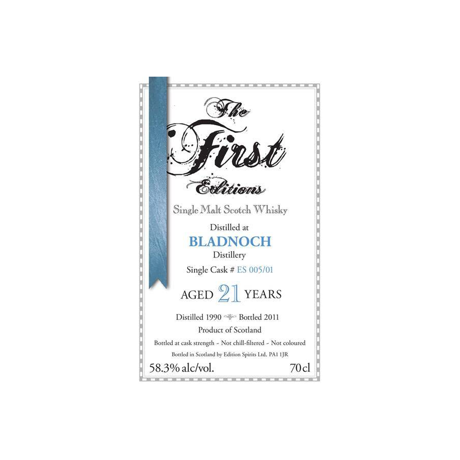 Bladnoch The First Editions 1990 21 Years Single Malt Whisky 2