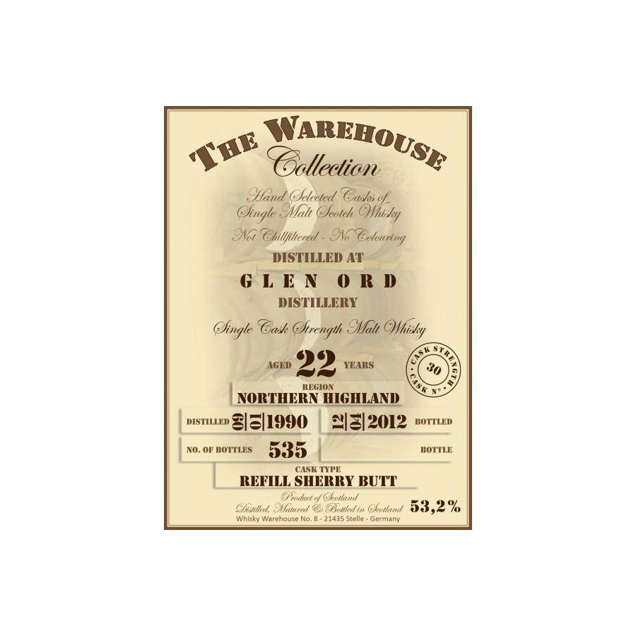 Glen Ord 1990 22 Years Single Malt Whisky