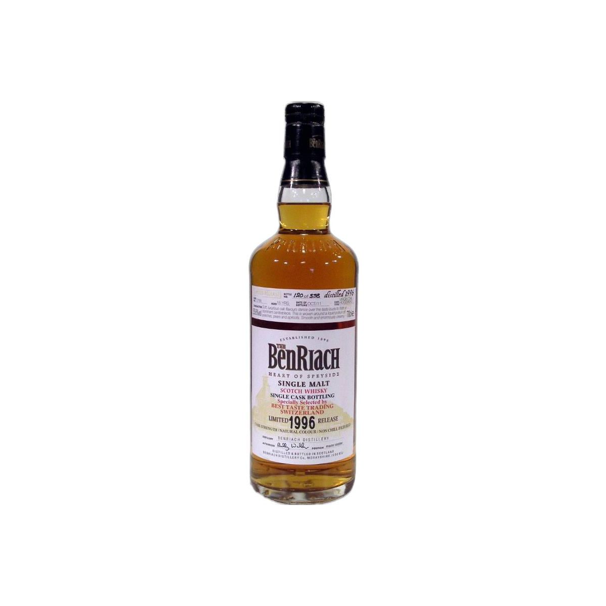 BenRiach Individual Cask Bottling 1996 15 Years Single Malt Whisky