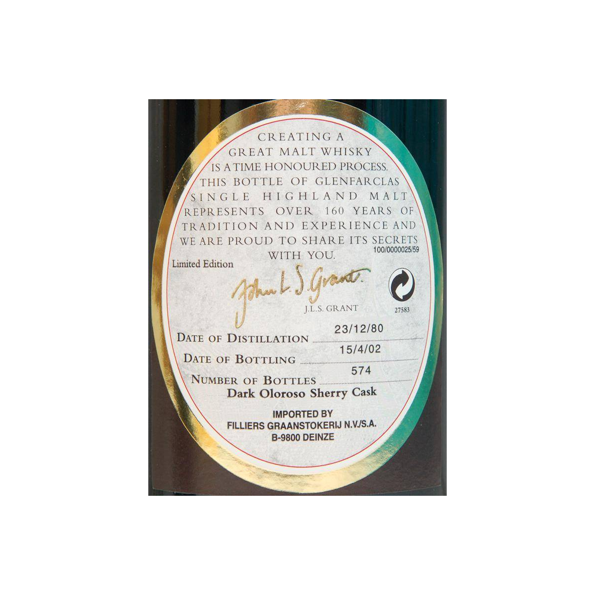 Glenfarclas 1980 21 Years Single Malt Whisky 3