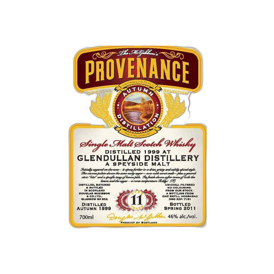 Glendullan McGibbon's Provenance 1999 11 Years Single Malt Whisky
