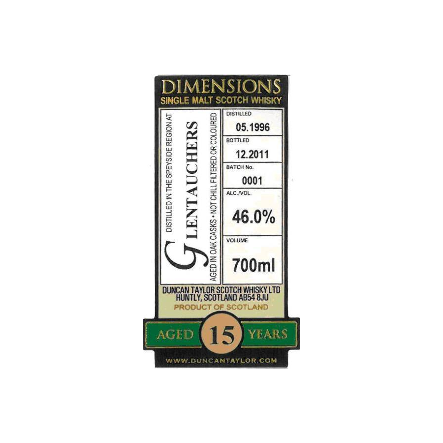 Glentauchers Dimensions 1996 15 Years Single Malt Whisky 2