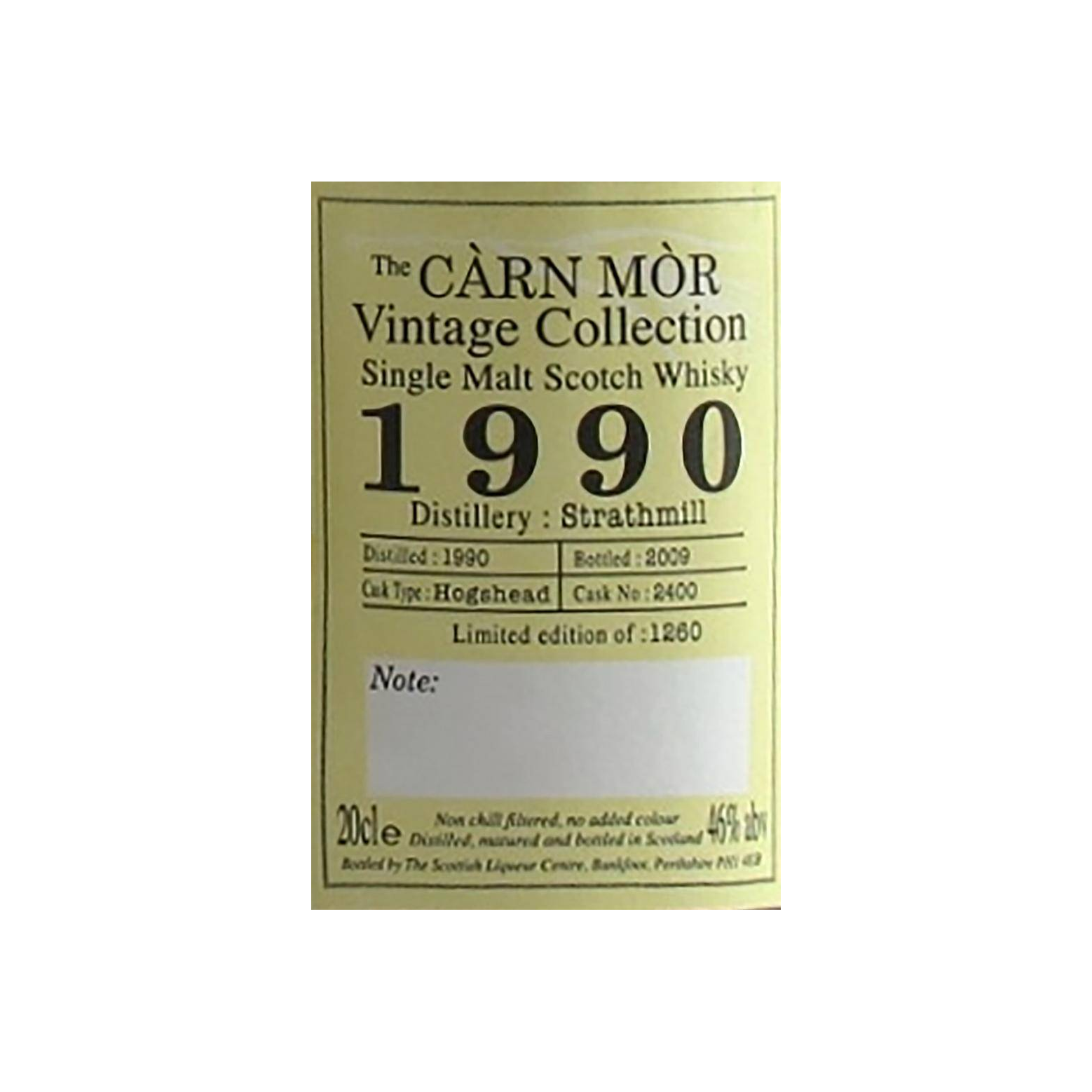 Strathmill 1990 19 Years Single Malt Whisky 3