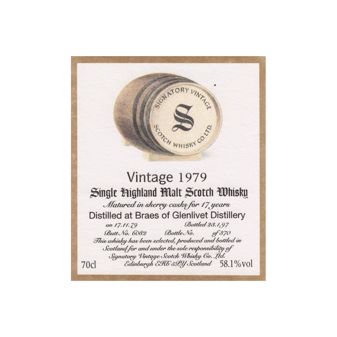 Signatory Vintage Vintage Collection - Dumpy 1979 17 Years Single Malt Whisky