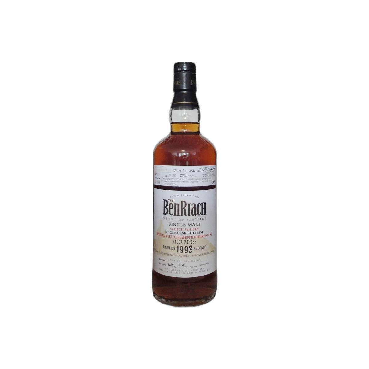 BenRiach Individual Cask Bottling 1993 18 Years Single Malt Whisky