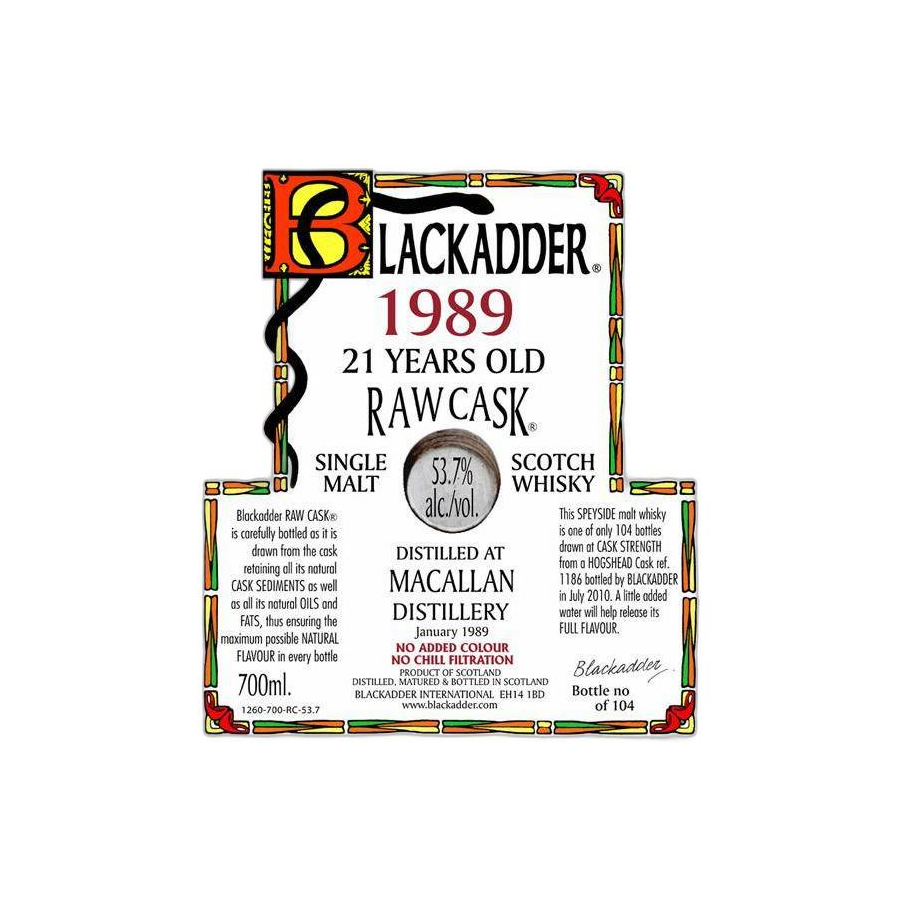The Macallan Raw Cask 1989 21 Years Single Malt Whisky