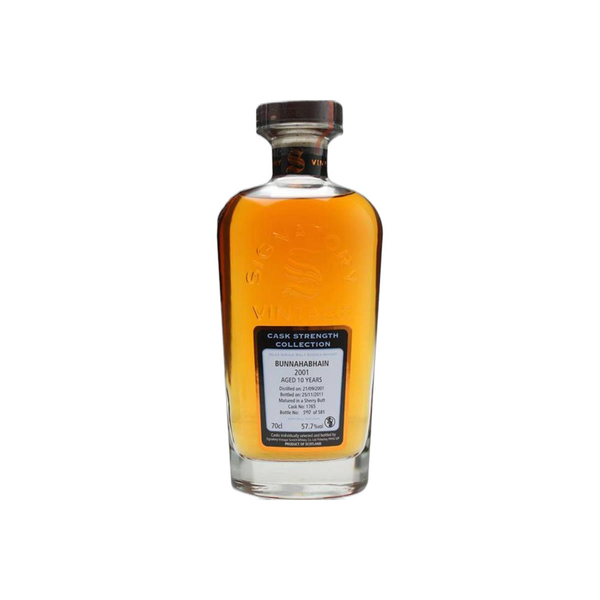 Bunnahabhain Cask Strength Collection 2001 10 Years Single Malt Whisky