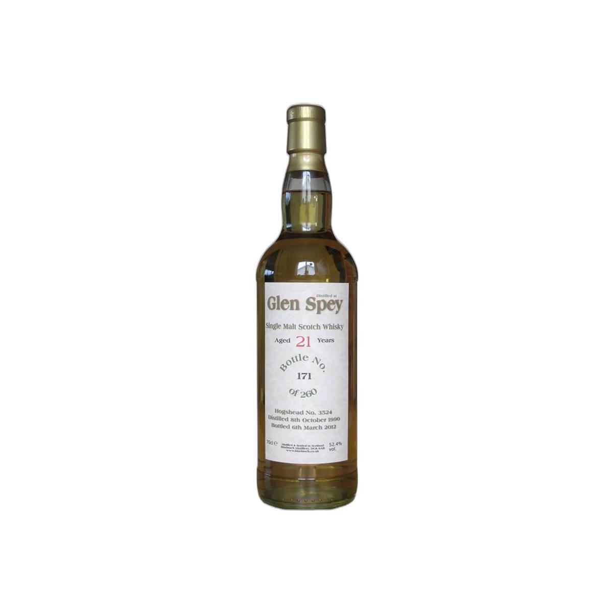 Glen Spey 1990 21 Years Single Malt Whisky