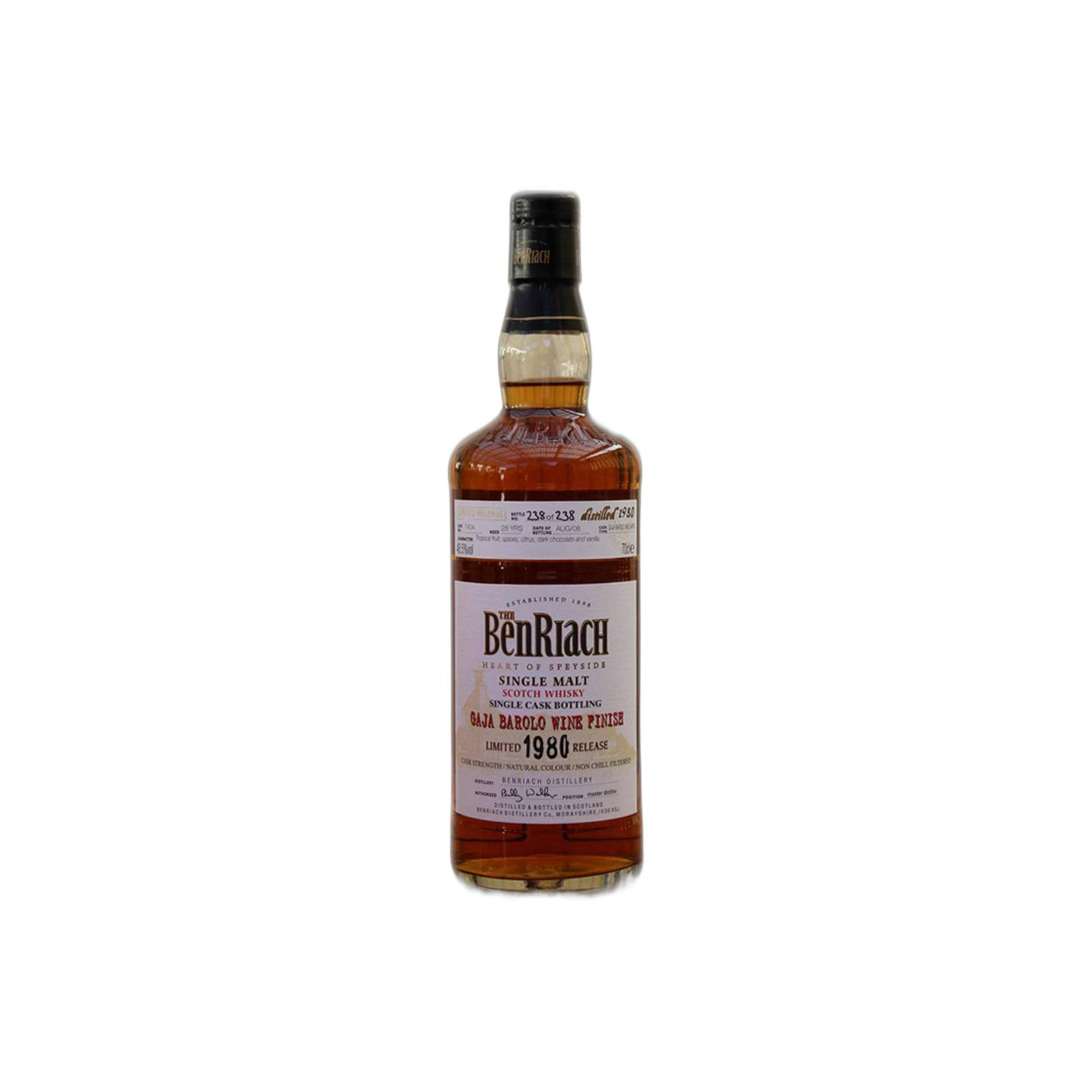 BenRiach Individual Cask Bottling 1980 28 Years Single Malt Whisky