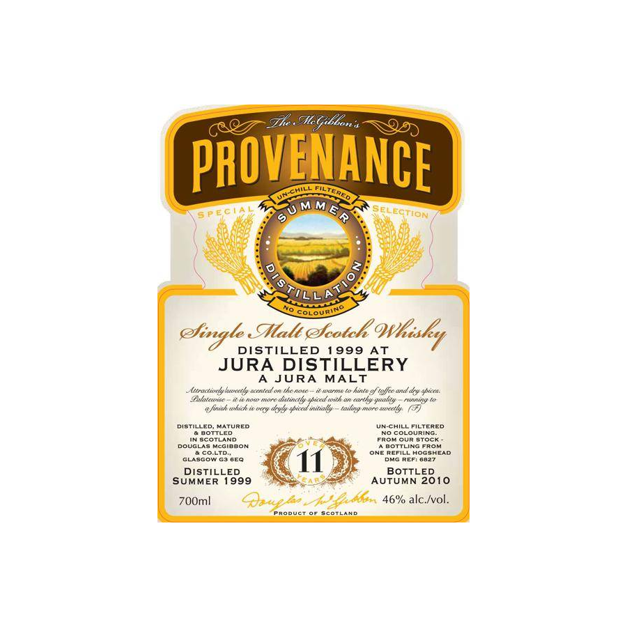 Jura McGibbon's Provenance 1999 11 Years Single Malt Whisky