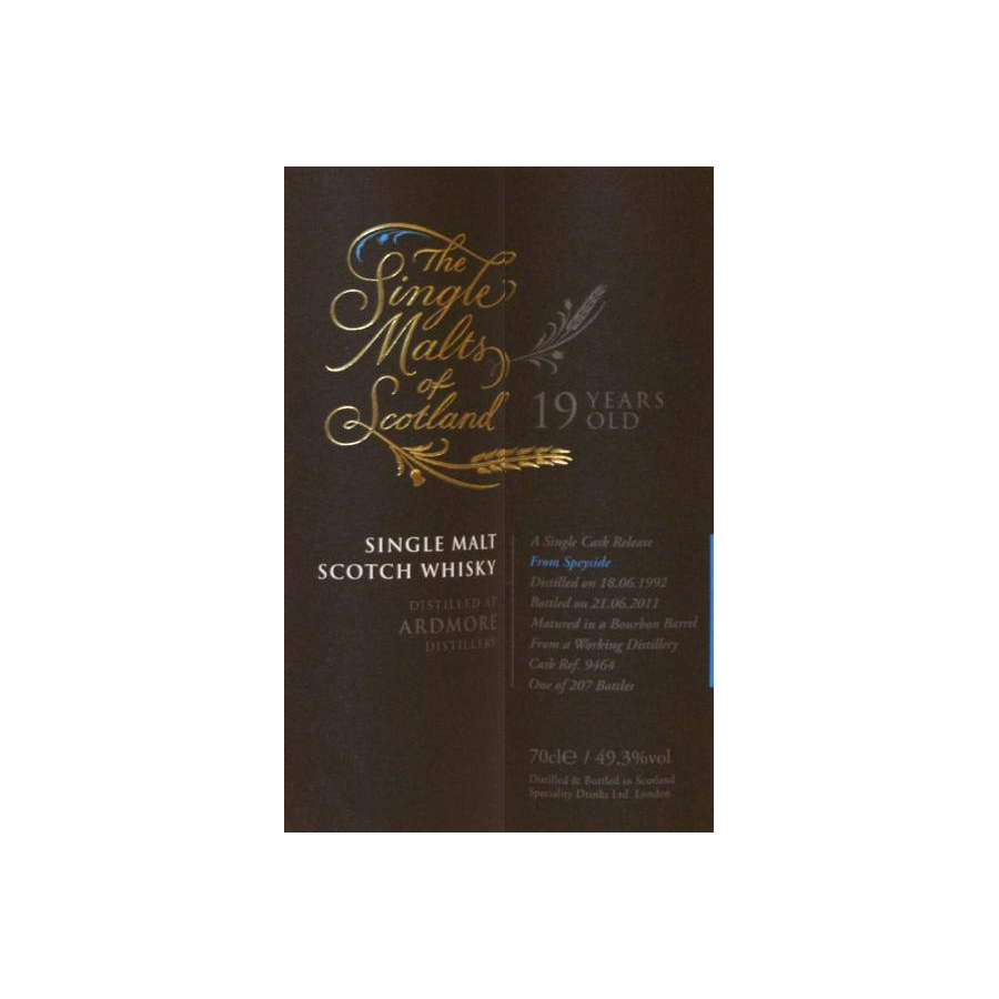 Ardmore The Single Malts of Scotland 1992 19 Years Single Malt Whisky 2