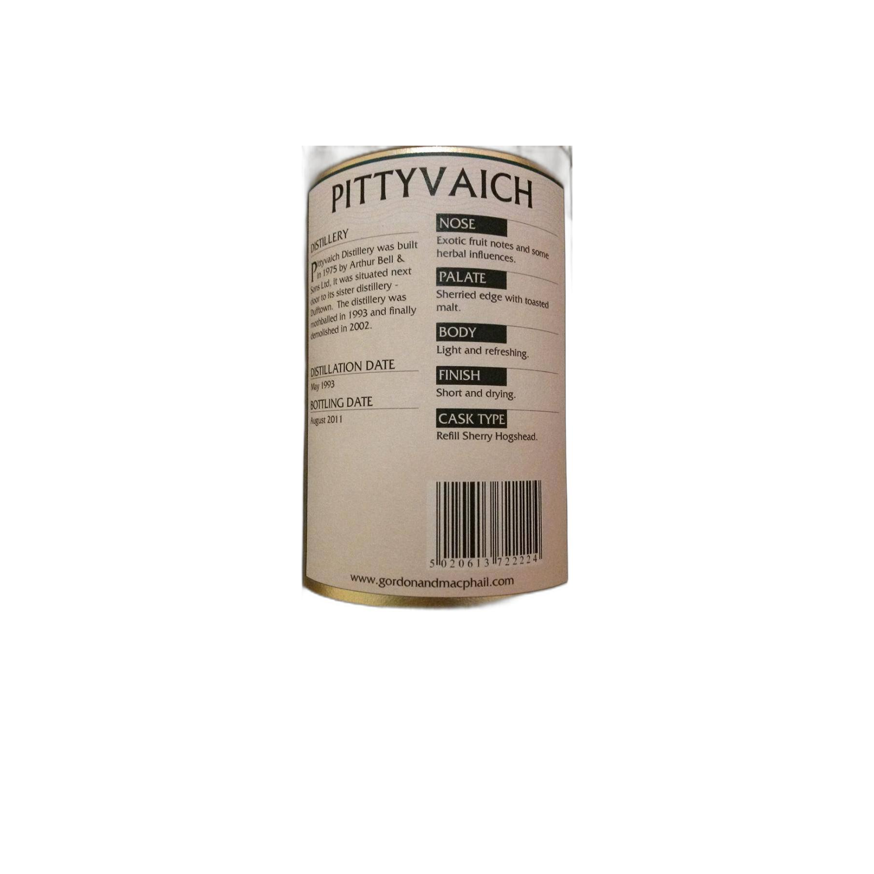 Pittyvaich Connoisseurs Choice 1993 18 Years Single Malt Whisky 3