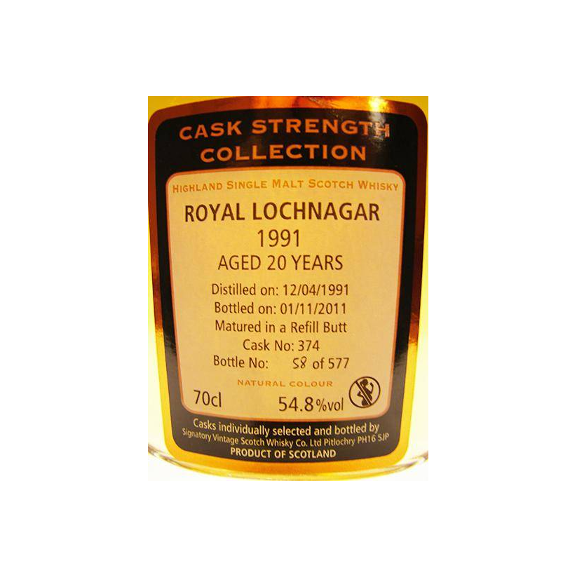Royal Lochnagar Cask Strength Collection 1991 20 Years Single Malt Whisky 2