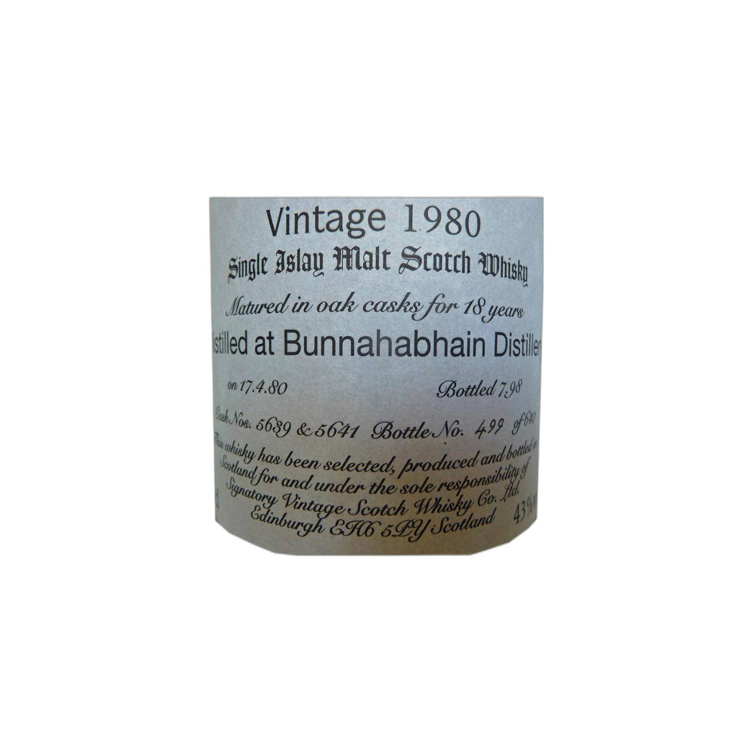 Bunnahabhain Vintage Collection 1980 18 Years Single Malt Whisky 2