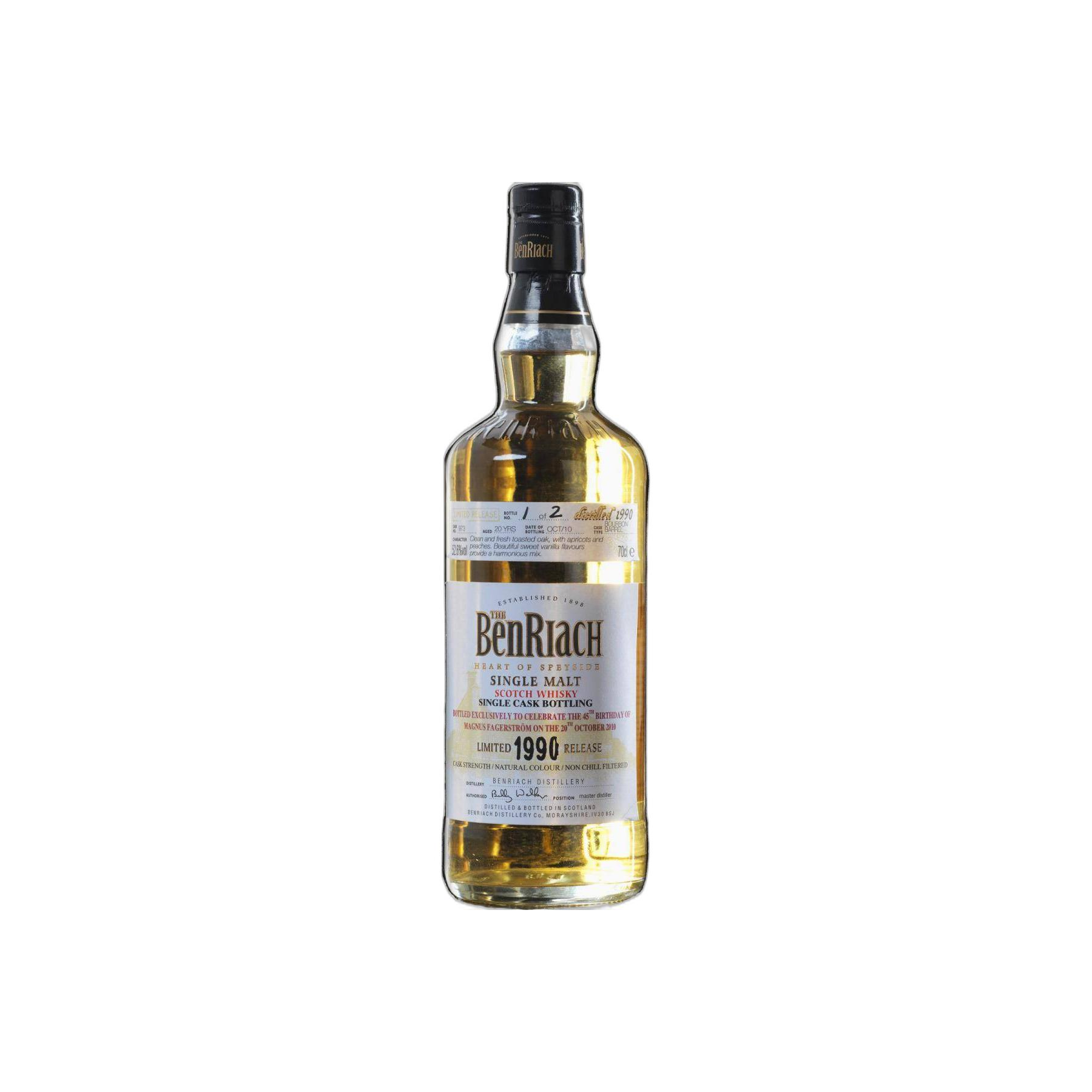 BenRiach Individual Cask Bottling 1990 20 Years Single Malt Whisky