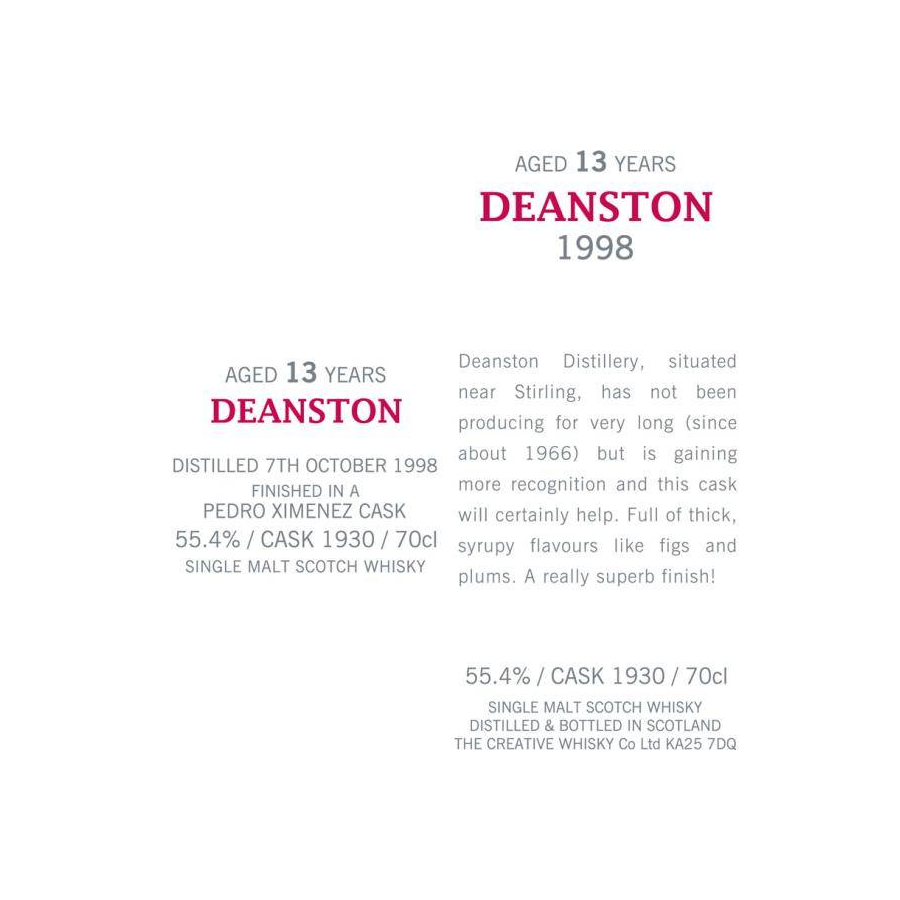 Deanston 1998 13 Years Single Malt Whisky 2
