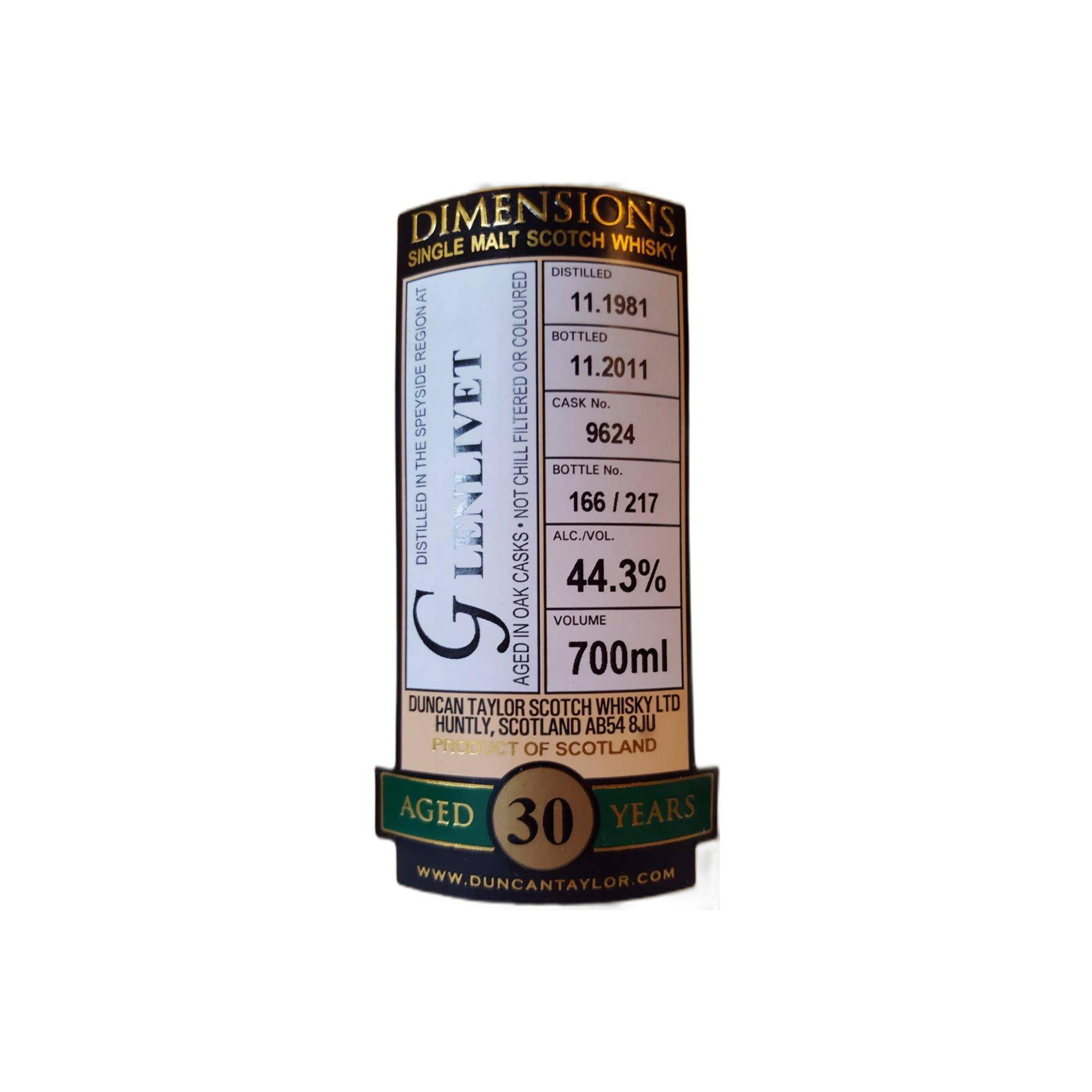 The Glenlivet Dimensions 1981 30 Years Single Malt Whisky 2