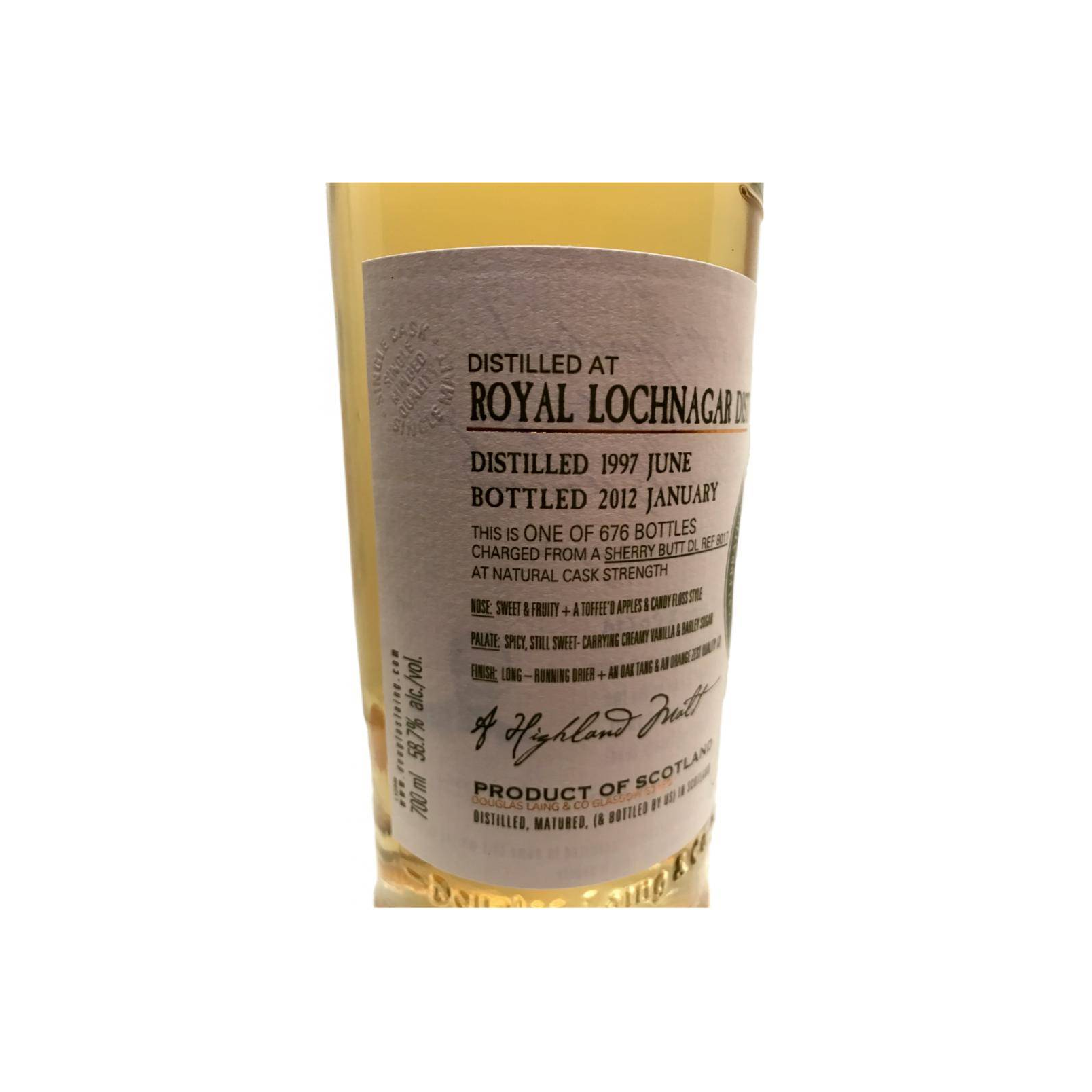 Royal Lochnagar Old Malt Cask 1997 14 Years Single Malt Whisky 2