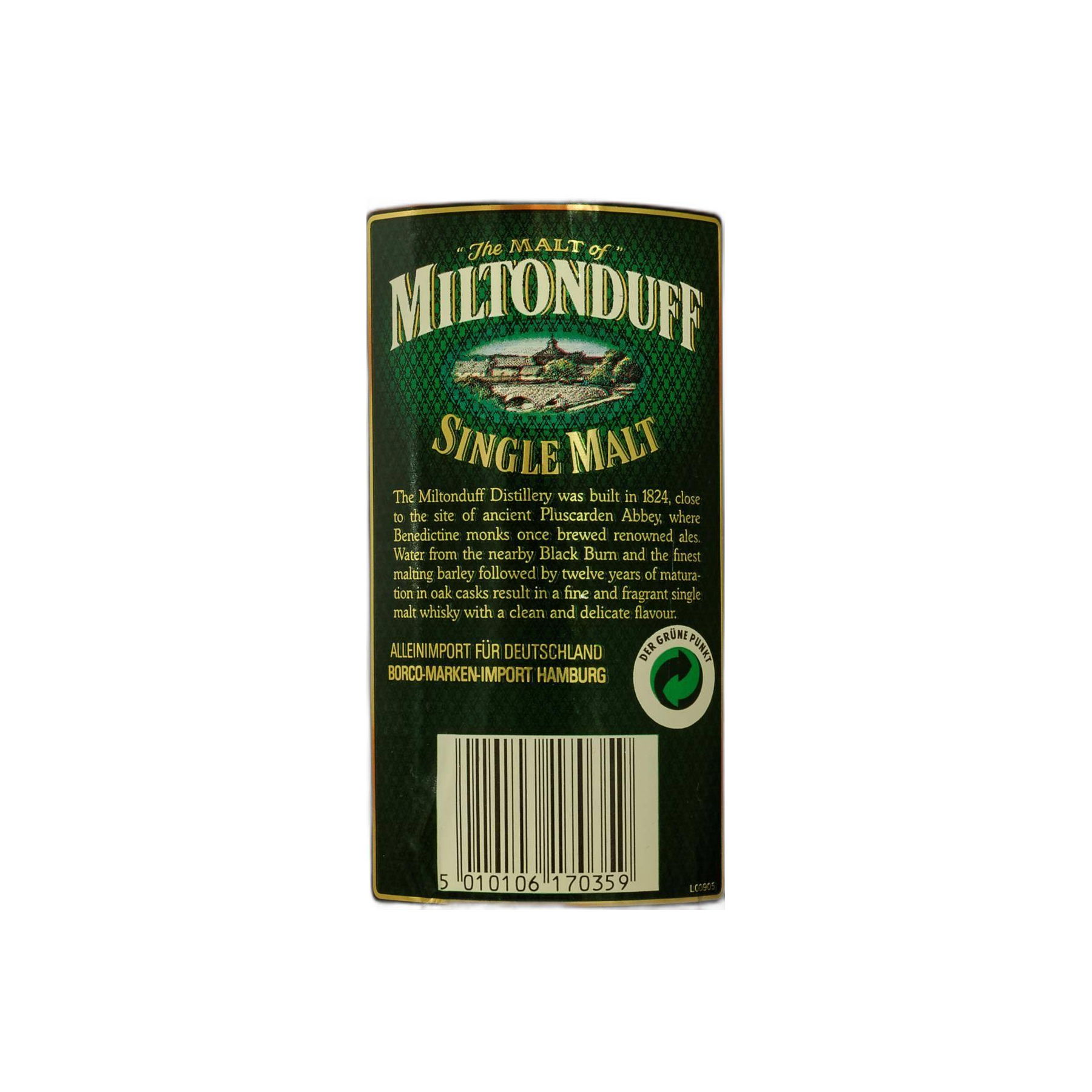 Miltonduff 12 Years Single Malt Whisky 3