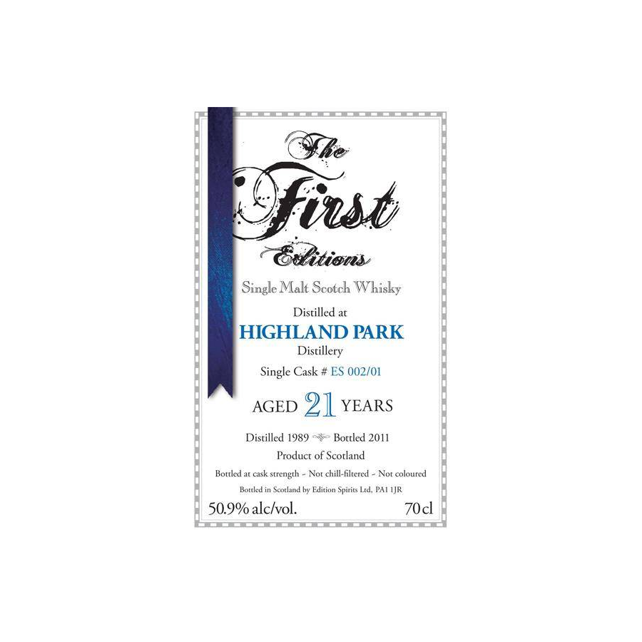 Highland Park The First Editions 1989 21 Years Single Malt Whisky 2