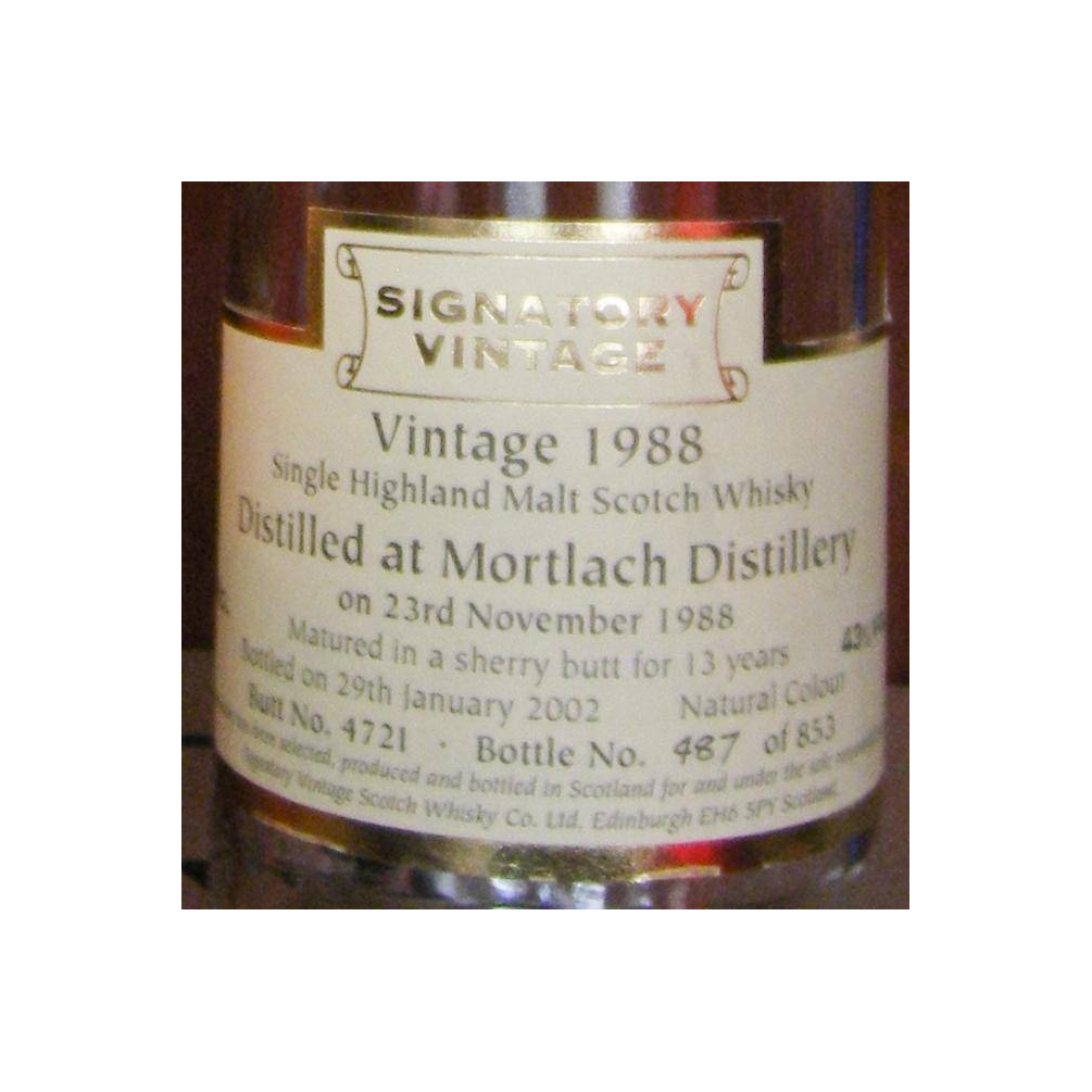 Mortlach Vintage Collection 1988 13 Years Single Malt Whisky 2